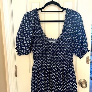 Hill house Louisa nap dress in navy floral print